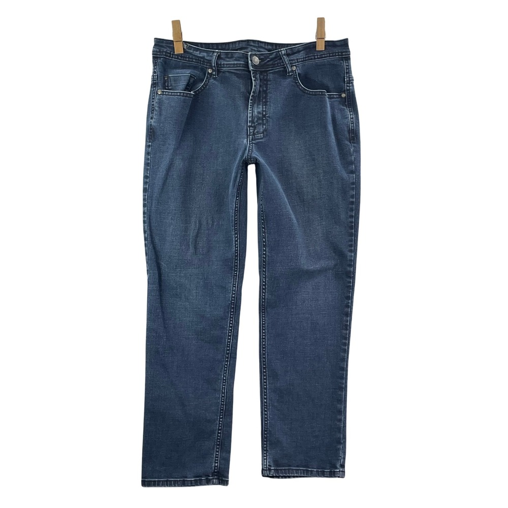 Buffalo‎ David Bitton Jackson-X Jeans Mens 35x28 Blue Straight Stretch Denim